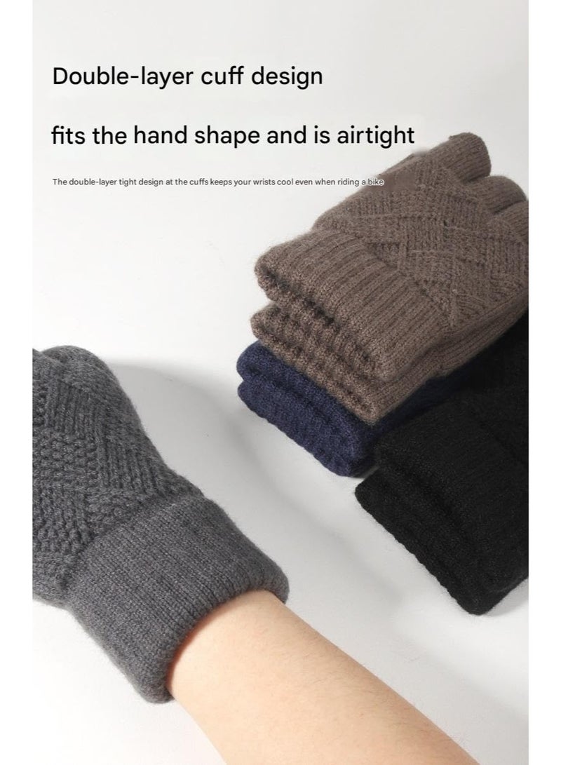 NajmStyle Winter Gloves Men Women Touch Screen Glove Knit Thickened Lined Thermal Glove,Cold Weather Warm Gloves for Hiking camping skiing travel - Image 3