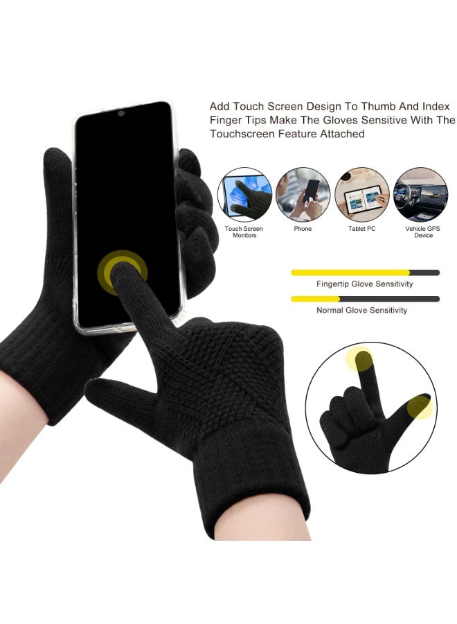 NajmStyle Winter Gloves Men Women Touch Screen Glove Knit Thickened Lined Thermal Glove,Cold Weather Warm Gloves for Hiking camping skiing travel - Image 5