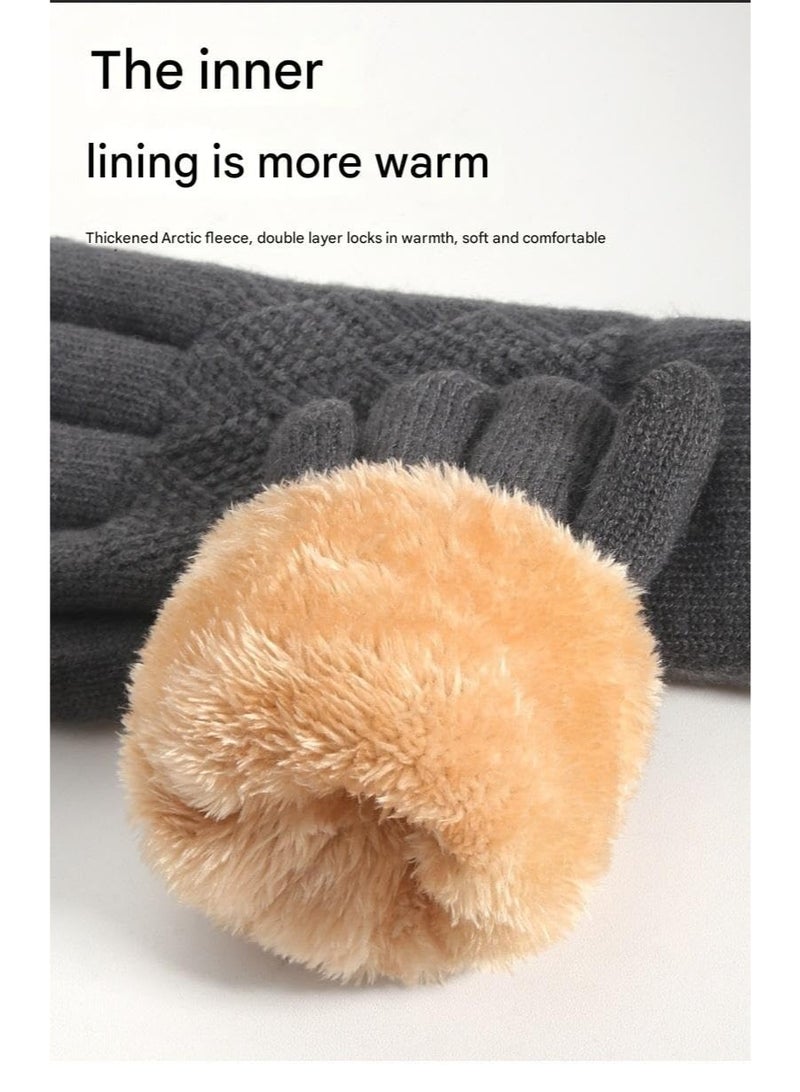 NajmStyle Winter Gloves Men Women Touch Screen Glove Knit Thickened Lined Thermal Glove,Cold Weather Warm Gloves for Hiking camping skiing travel - Image 2