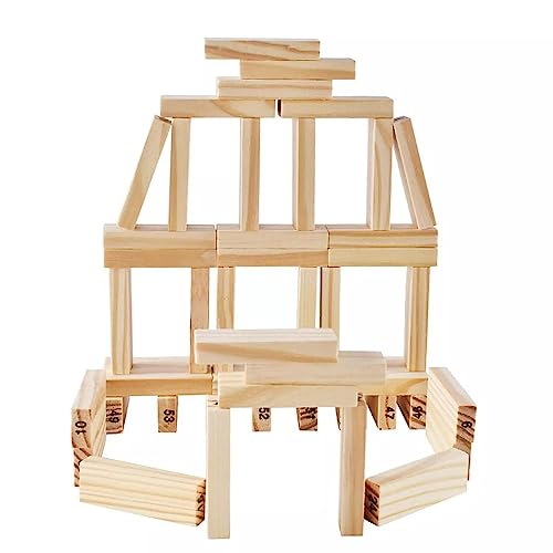 JB Export Wooden Blocks 54 Pcs Challenging Color Wooden Tumbling Tower, Toys with Dices Board Educational Puzzle Game (Multi Color) - Image 4