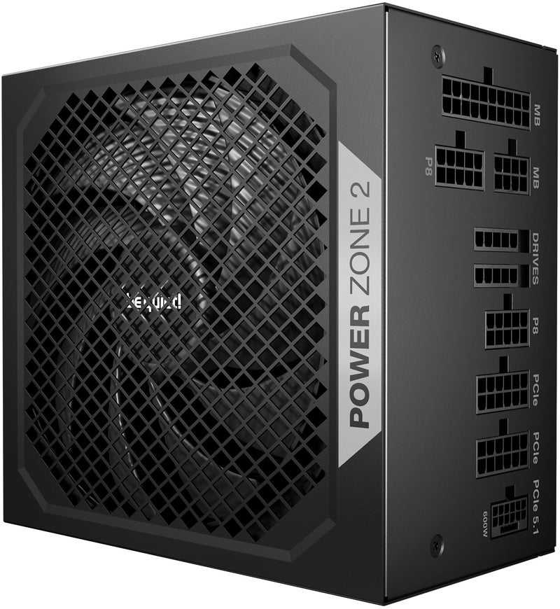 be quiet! Power Zone 2 850W ATX 3.1 PSU | 80 Plus and Cybenetics Platinum Efficiency | Zero RPM Low-Noise Power Supply | PCIe 5.1 Ready | Black | BP007US - Image 1