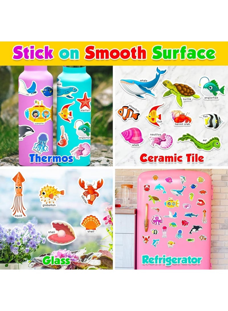 Zikra 3 Set Sticker Books for Kids 2-4, 3D Reusable Jelly Activities Stickers Books for Toddler(Ocean Kingdom+Green Dinosaur+Underwater Treasure) - Image 5