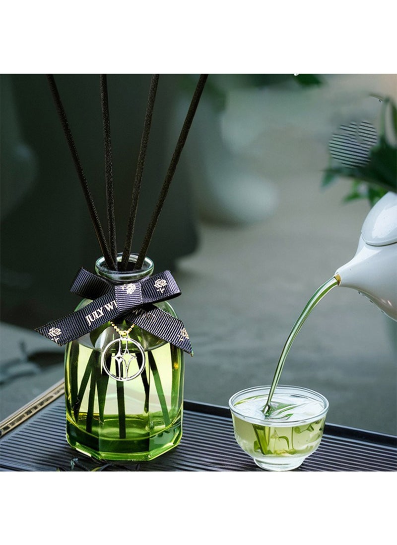 JULY WIND Fragrance Reed Diffuser, Long-Lasting Scent Oil Diffuser with 5 Reed Sticks, Air Freshener for Bedroom Bathroom Office- 150ml (Sabah Rose & White Tea)  - Image 4