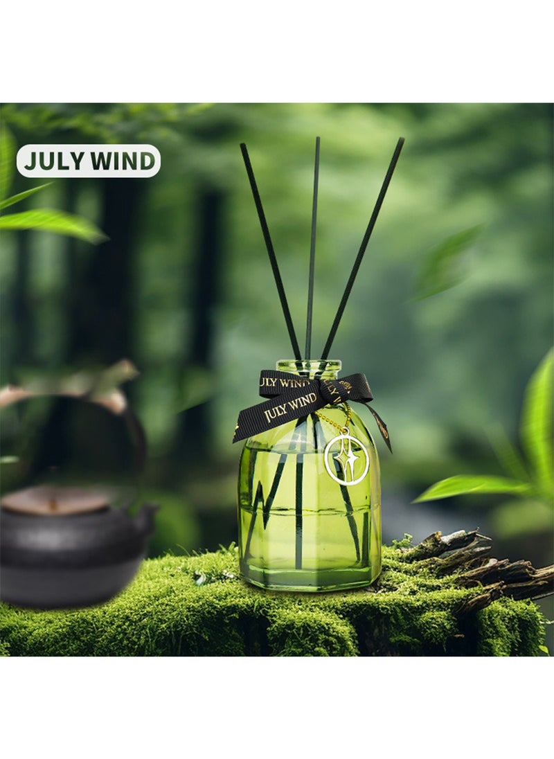 JULY WIND Fragrance Reed Diffuser, Long-Lasting Scent Oil Diffuser with 5 Reed Sticks, Air Freshener for Bedroom Bathroom Office- 150ml (Sabah Rose & White Tea)  - Image 5