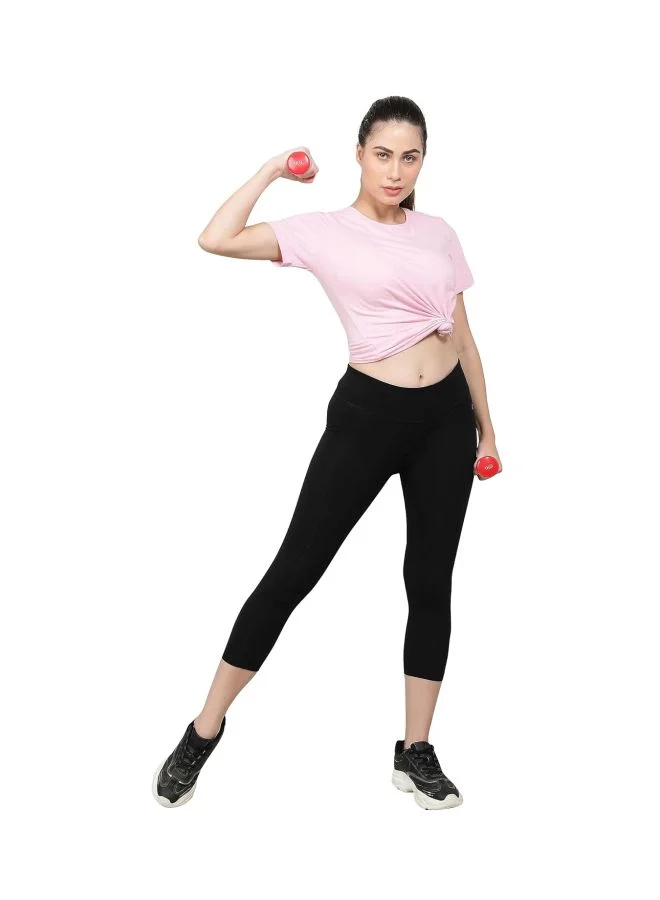 Jockey black 1391 Women Super Combed Cotton Elastane Stretch Slim Fit Capri with Ultra soft Waistband for Women | Best Price UAE