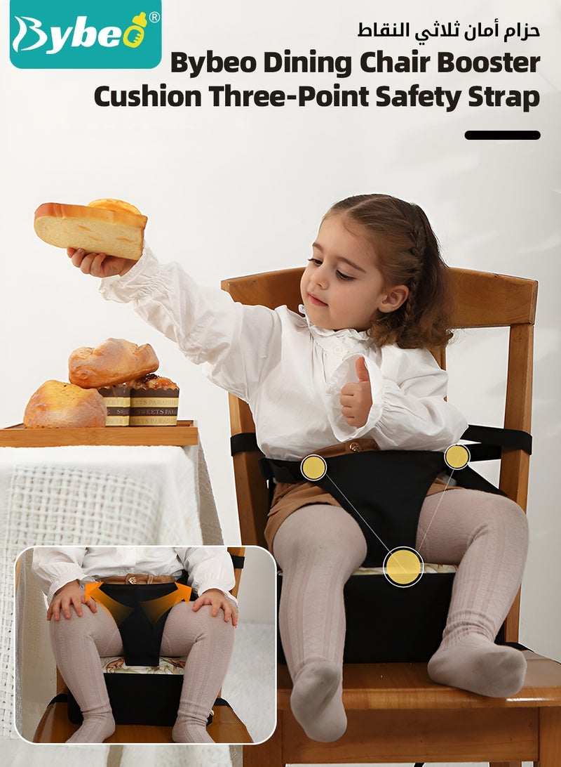 Bybeo Baby Booster Seat, Baby Portable High Chair, Toddler Chair Seat with Adjustable Straps, Baby Sit Up Seat, Travel Harness Seat for Toddlers Ages 6 Months+, Compact and Foldable - Image 4