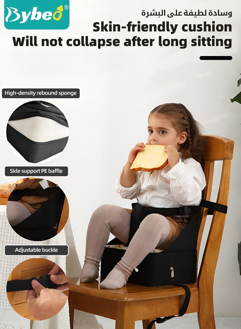 Bybeo Baby Booster Seat, Baby Portable High Chair, Toddler Chair Seat with Adjustable Straps, Baby Sit Up Seat, Travel Harness Seat for Toddlers Ages 6 Months+, Compact and Foldable - Image 5