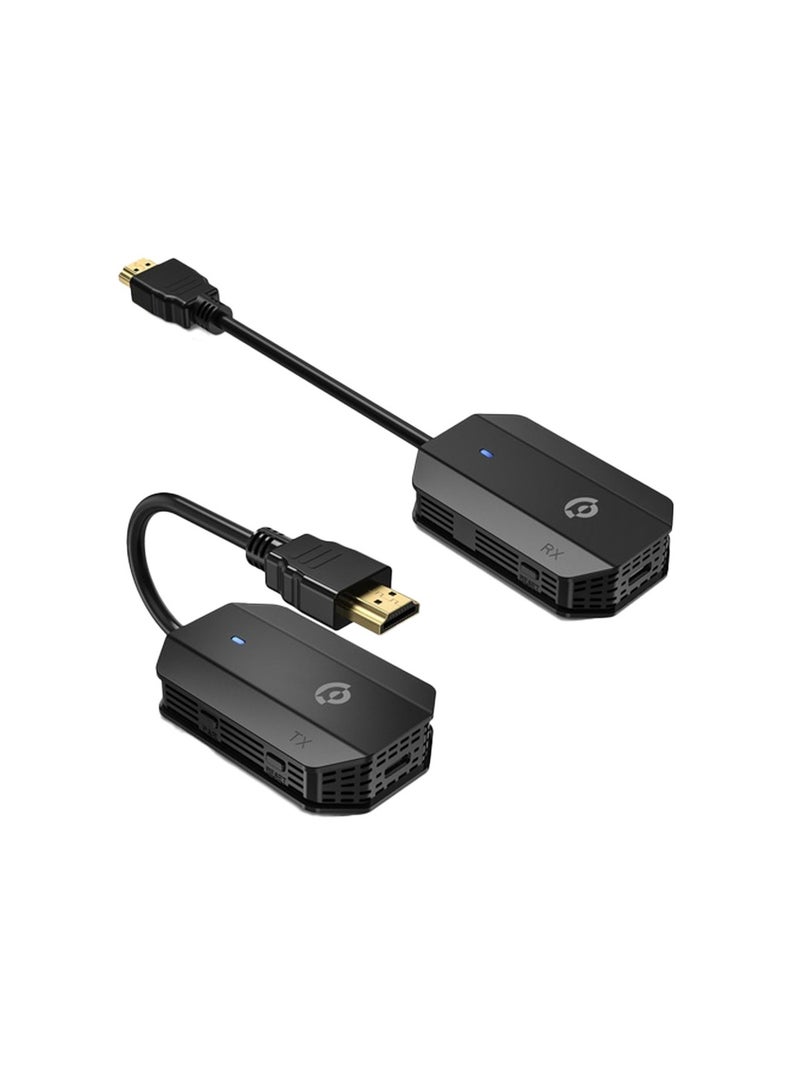 Powerology Wireless HDMI Mirroring Adaptor Pair with USB-C Cable Full HD 1080P - Black - Image 1