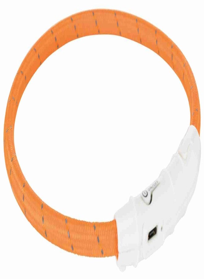 Trixie, Germany Trixie Glow Collars Dog Safety Ring with USB (Green) (Orange, L-XL) - Image 1