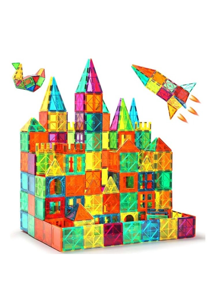 Magnetic Building Tiles - 60 Pcs Set of Vibrant 3D Blocks, Encourages Creative Construction, Promotes Educational Brain Development, Stimulates Imagination, STEM Toy for Kids 3+ Years - Image 2