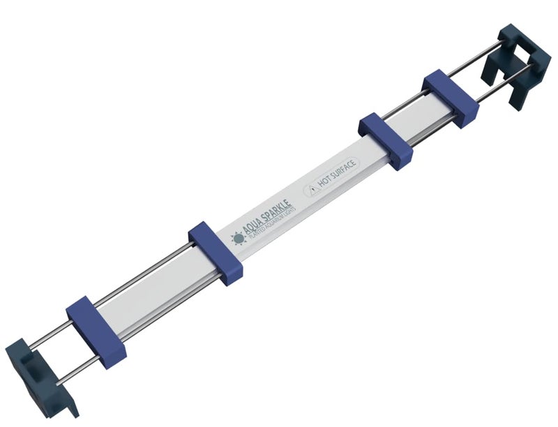 Aqua Sparkle إضاءة شريط LED لحوض السمك المزروع | سطوع عالي | مناسبة لحوض السمك | طول الإضاءة - 2 قدم، قابلة للتعديل إلى 2.5 قدم، الطاقة - 16 واط، اللون - (أبيض + أزرق + أحمر) - Image 1