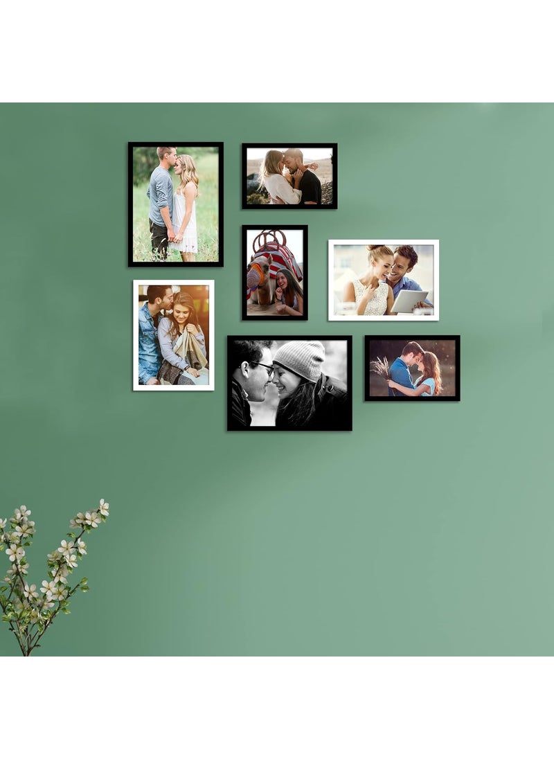 Art Street Art Street Oceanus Photo Frame Set of 7 Eco Series Black & White Picture Frame for Home Decor (Size - 4x6, 5x7, 6x8 Inchs, Black & White)  - Image 2