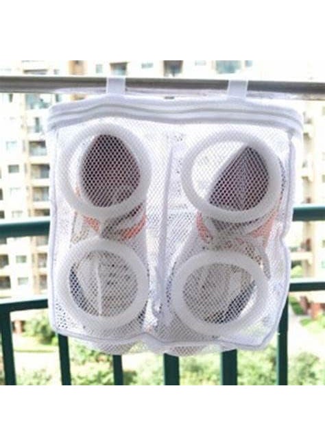 SGMSC SGMSC Foldable Shoes Sneakers Laundry Washing Bags for Washing Machine Fits Sneaker up to Size 9 Double Layer 1 piece  - Image 3