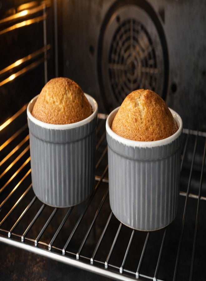 Mirakii Ceramic Grey 150 ml Ramekins Bowl Set of 2, for Snacks, Kitchen Decoration,Sauce/Chutney, Cup Cake, Dessert, Souffle (2) - Image 2