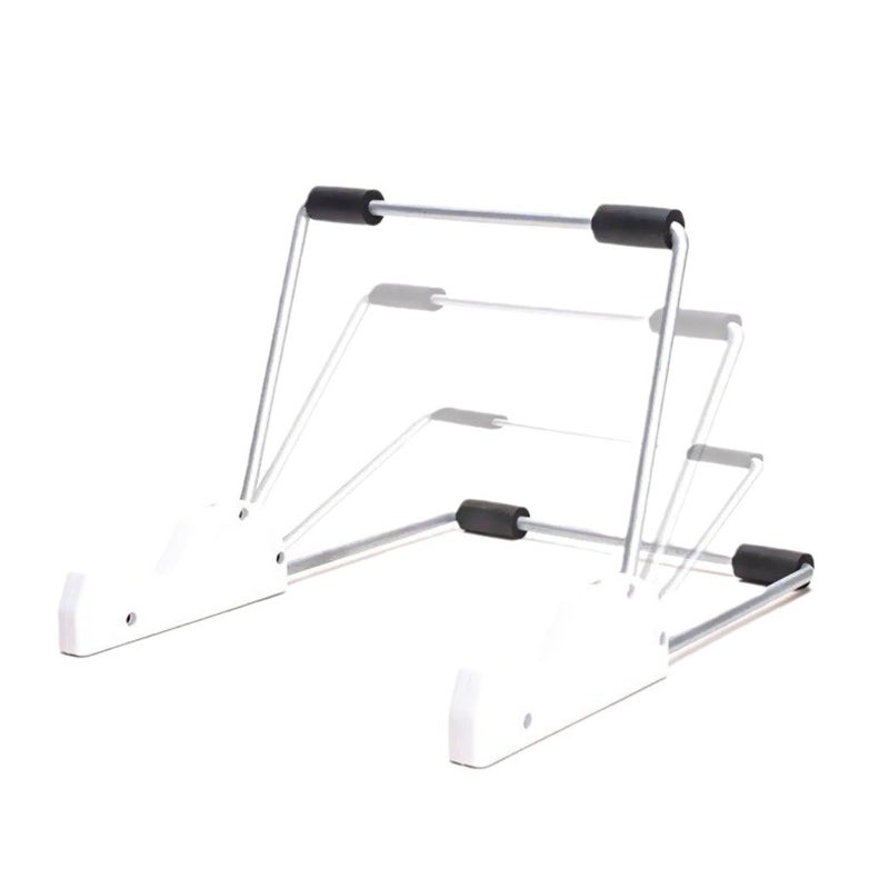 Lightweight Aluminum Adjustable Tablet Stand Portable Foldable Holder White - Image 2