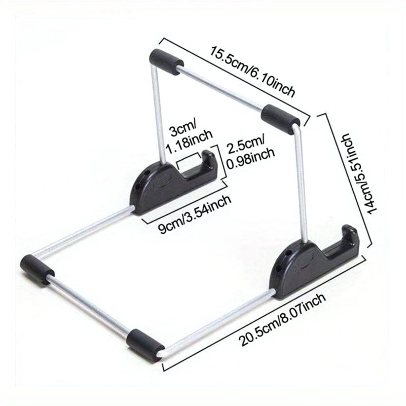 Lightweight Aluminum Adjustable Tablet Stand Portable Foldable Holder White - Image 4