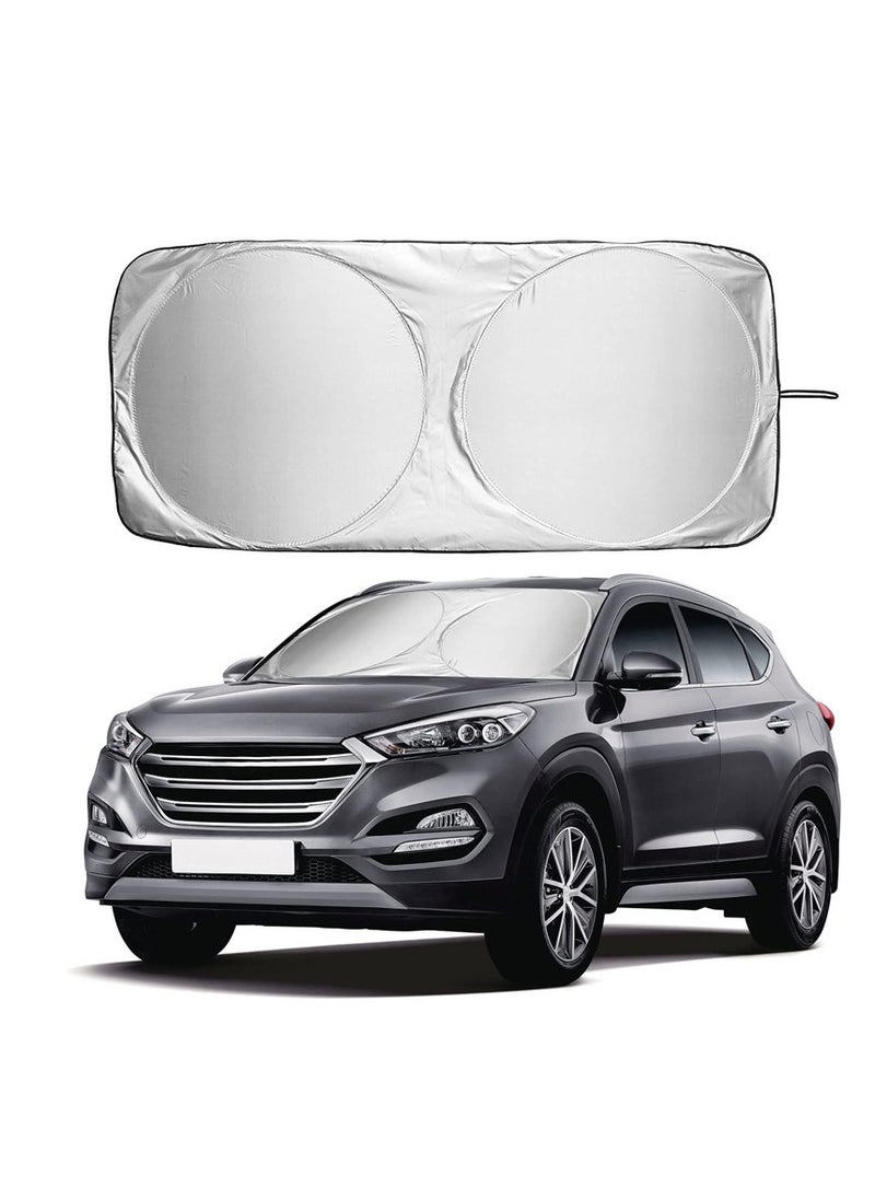 Generic Car windshield interior sun visor cover, car sunshade keeps the car cool in summer (size: 150 * 70 cm, code 6207 : 9227) - from Rana store  - Image 1