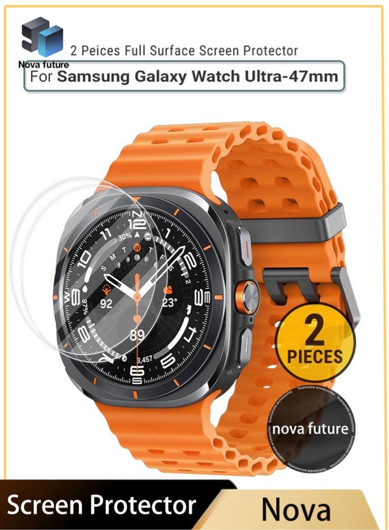 مستقبل نوفا واقي شاشة لساعة سامسونج جالكسي واتش ألترا 47 ملم - وضوح واضح، أمان مطلق، درع ضد اللطخات، جودة موثوقة، سهولة التركيب والإزالة - Image 1