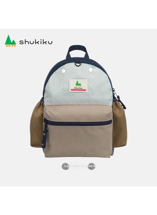 Shukiku حقيبة ظهر للأطفال، حقيبة مدرسية لصف الروضة الأول، حقيبة ظهر لطلاب المرحلة الابتدائية، حقيبة كتف للأولاد والبنات، لون كاكي فاتح، مقاس M