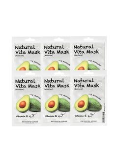 Too Cool For School Natural Vita Mask 6 Pack Moisture Vitamin E Avocado 077 fl oz each