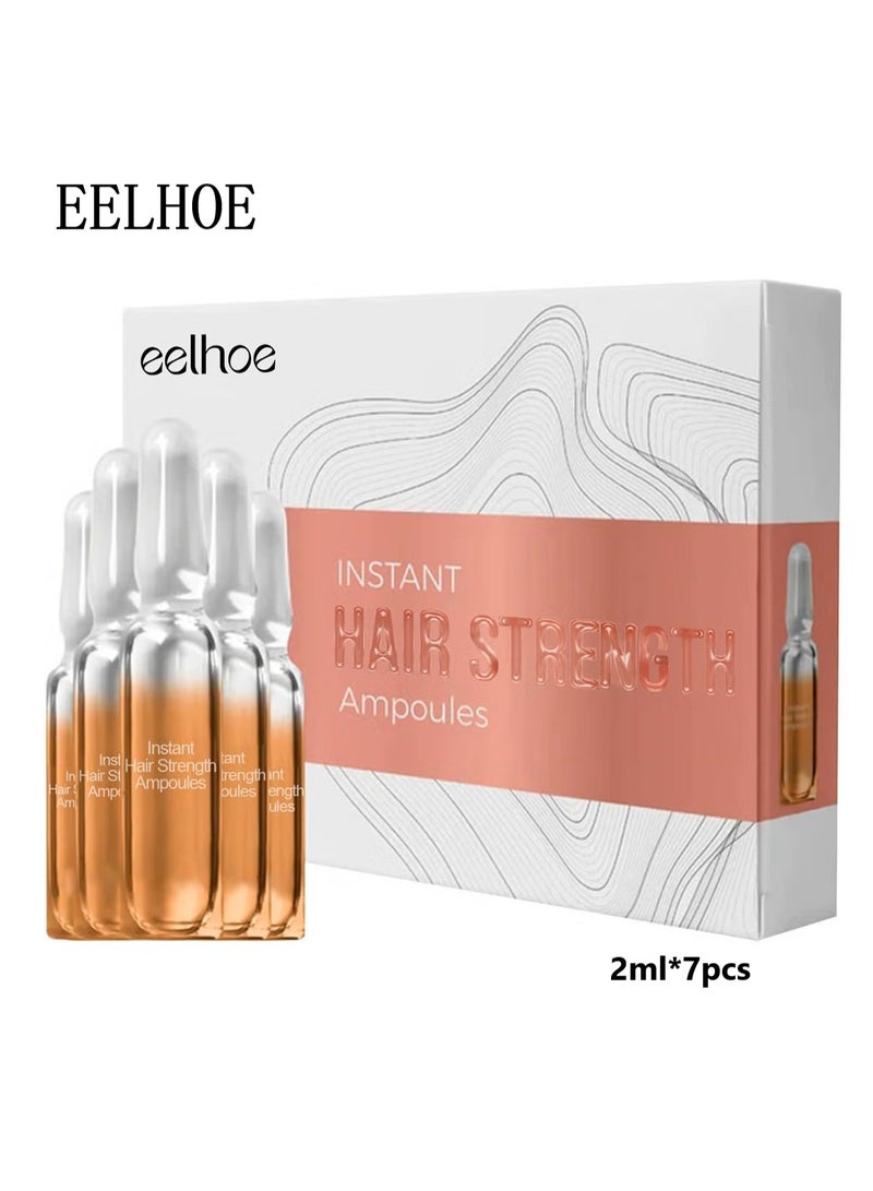 EELHOE Instant Hair Strengthen Ampoules, Hair Loss Ampoule, Hair Product Ampoule, Scalp Hair Ampoule, Hair Treatment Serum, Anti Frizzy Ampoule, Hair Lotion for Damage and Dry Hair 2ml*7pcs - Image 1