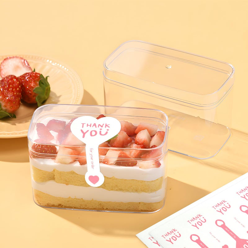 Beyonday 300pcs Handmade Lollipop Baking Stickers for Cake Box/Tin/Jar/Coffee Cup/Bottle, Long Label Heart Sealing Bakery Stickers for Gift Wrapping Self-Adhesive Tamper Evident Seal Labels, 3.8x6.8cm - Image 1