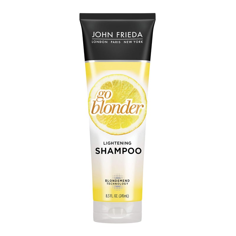 John Frieda Sheer Blonde Go Blonder Shampoo, Gradual Lightening Shampoo, 8.3 oz, with Citrus and Chamomile, featuring our BlondMend Technology 8.3Oz Bottle - Image 1
