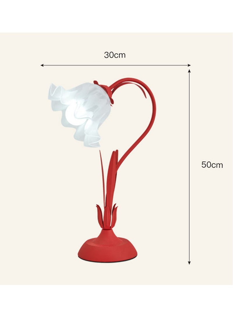 Arabest مصباح طاولة بجانب السرير عصري من الزجاج الملون ومصابيح قراءة قابلة للتعتيم ومصابيح مكتبية ذات إضاءة واحدة وطويلة لغرفة النوم وغرفة المعيشة والمكتب وخزانة الملابس - Image 5
