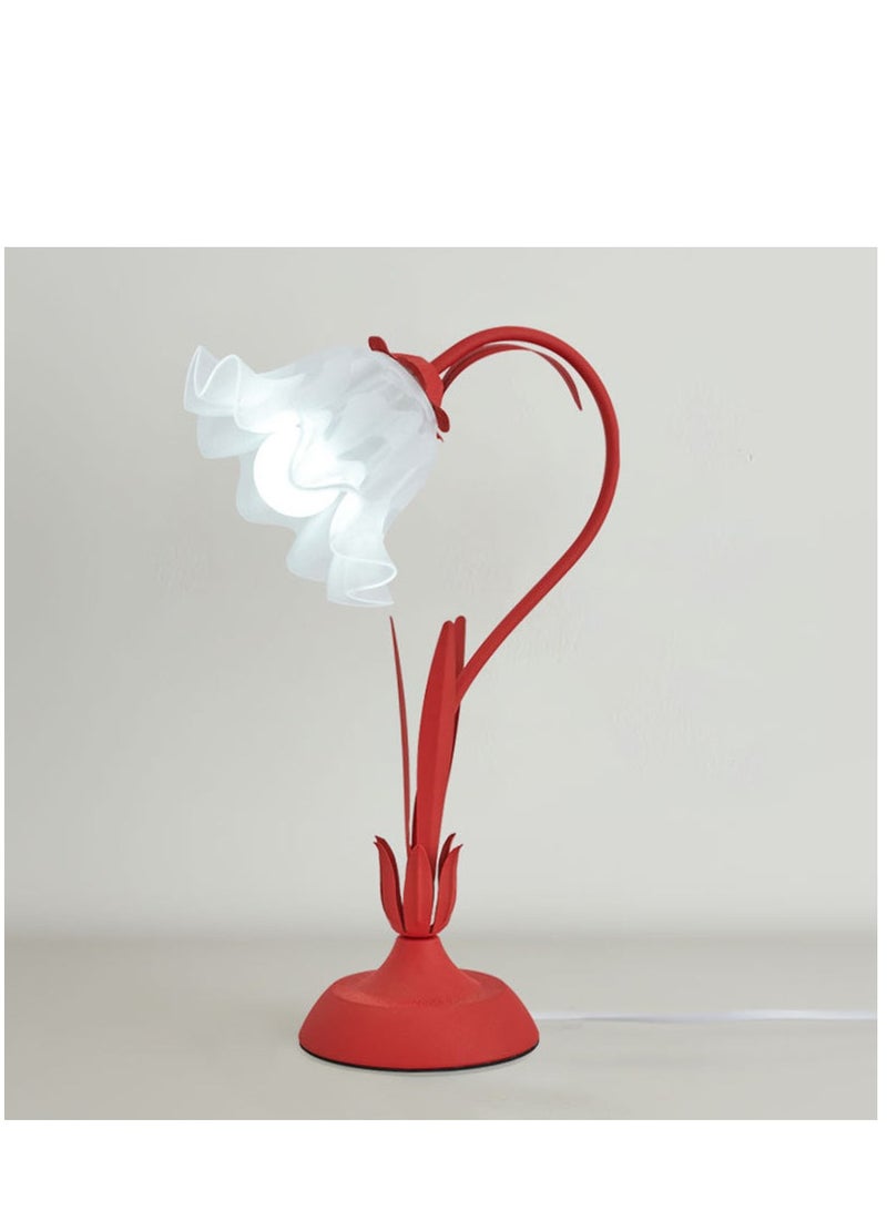 Arabest مصباح طاولة بجانب السرير عصري من الزجاج الملون ومصابيح قراءة قابلة للتعتيم ومصابيح مكتبية ذات إضاءة واحدة وطويلة لغرفة النوم وغرفة المعيشة والمكتب وخزانة الملابس - Image 4