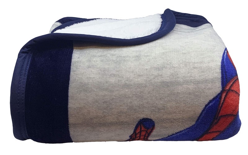 Jay Franco Marvel Spiderman City Swinger Sherpa Throw Blanket - Measures 50 x 60 inches, Kids Bedding - Fade Resistant Super Soft - Image 2