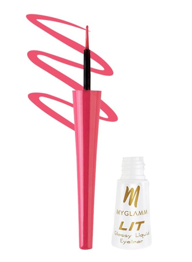 MyGlamm LIT Glossy Liquid Eyeliner Pink Rave  3.5 ml - Image 1