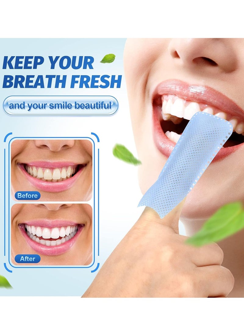 Generic - 60pcs Disposable Finger Brush Teeth Wipes Finger Toothbrush Textured Surface Deep Teeth Cleaning Oral Wipes for Adults Mouth Gums Dental Cleaning - Image 1