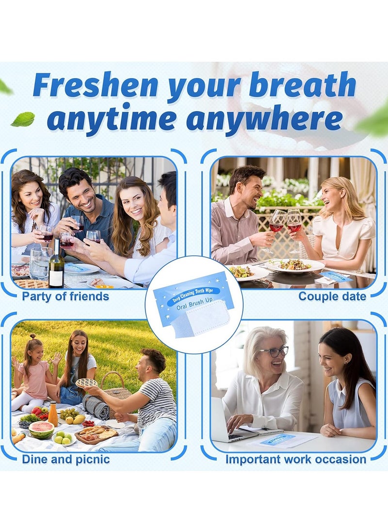 Generic - 60pcs Disposable Finger Brush Teeth Wipes Finger Toothbrush Textured Surface Deep Teeth Cleaning Oral Wipes for Adults Mouth Gums Dental Cleaning - Image 1