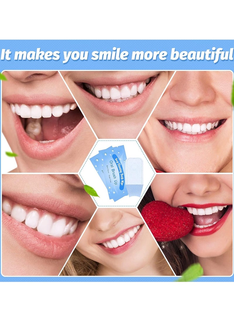 Generic - 60pcs Disposable Finger Brush Teeth Wipes Finger Toothbrush Textured Surface Deep Teeth Cleaning Oral Wipes for Adults Mouth Gums Dental Cleaning - Image 1