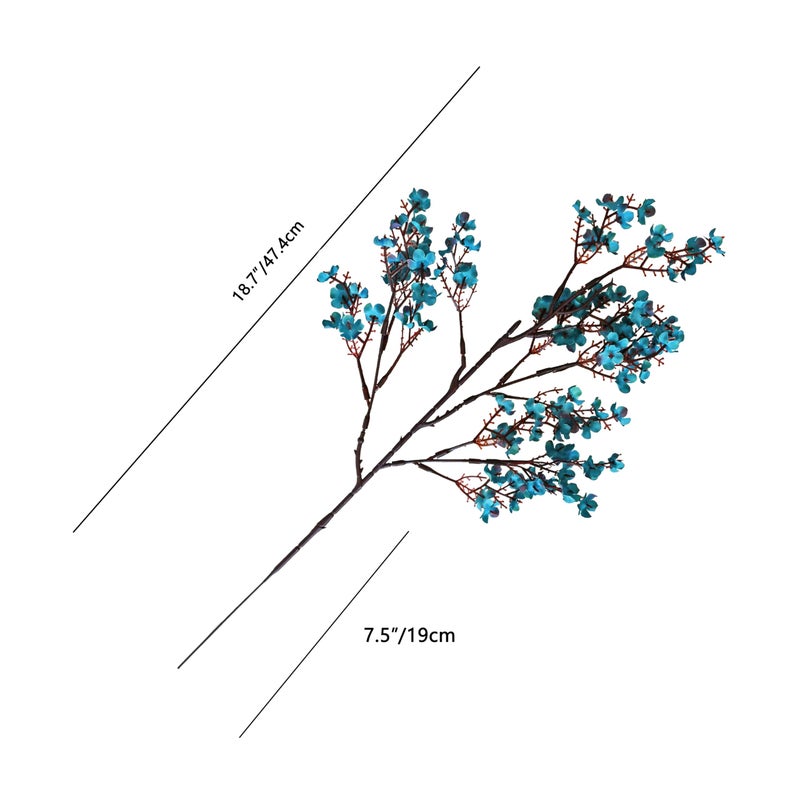 Mandy's Teal Artificial Babyâ€™s Breath European Flowers 6 Bundles Silk Gypsophila with Bendable Stems for Valentine's Day and Easter Centerpiece Wedding Decor and Table Arrangements - Image 2