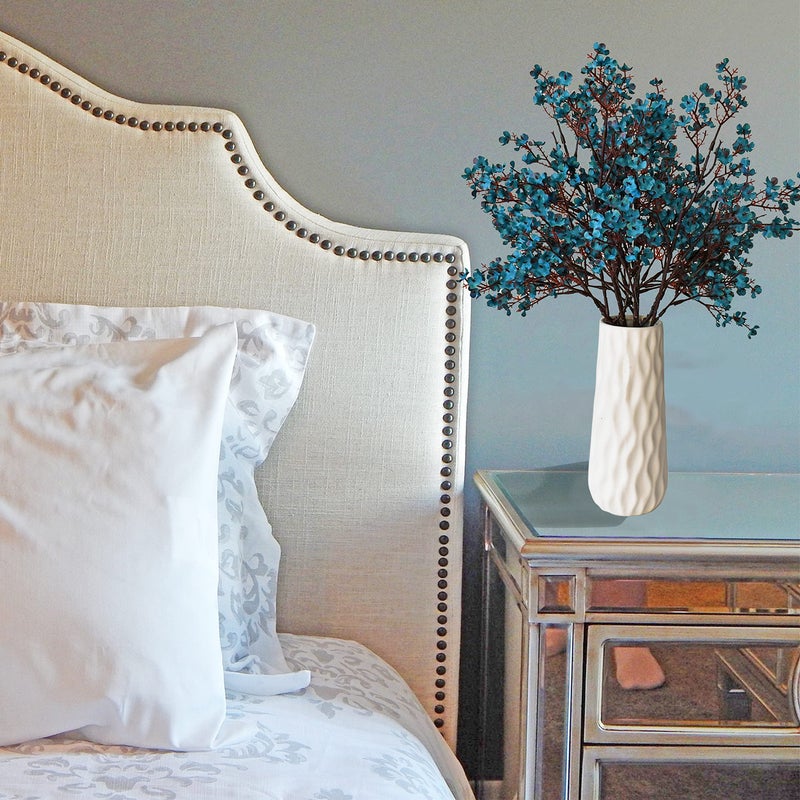 Mandy's Teal Artificial Babyâ€™s Breath European Flowers 6 Bundles Silk Gypsophila with Bendable Stems for Valentine's Day and Easter Centerpiece Wedding Decor and Table Arrangements - Image 4