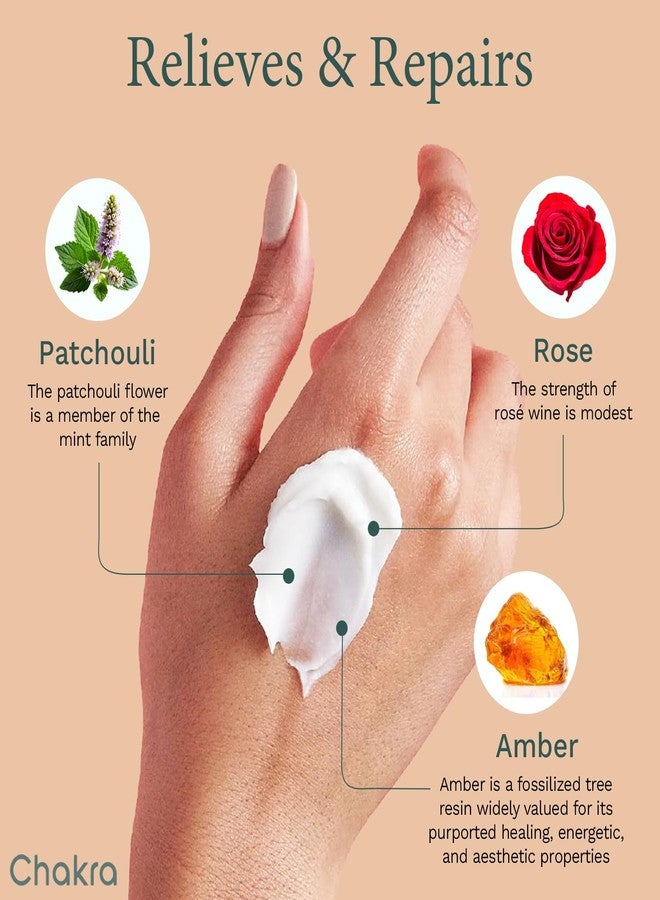 Chakra Oriental Amber Scented Hand Cream for Women & Men - Moisturizing & Nourishing Hand Lotion, Non-Greasy, Fast-Absorbing, Travel Size (1 oz) - Image 3