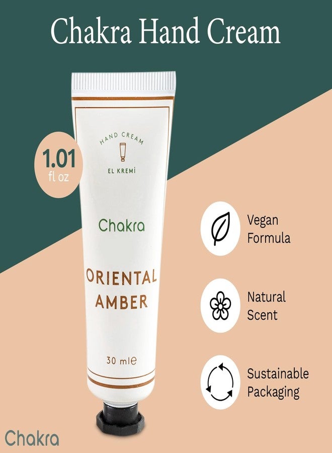 Chakra Oriental Amber Scented Hand Cream for Women & Men - Moisturizing & Nourishing Hand Lotion, Non-Greasy, Fast-Absorbing, Travel Size (1 oz) - Image 2
