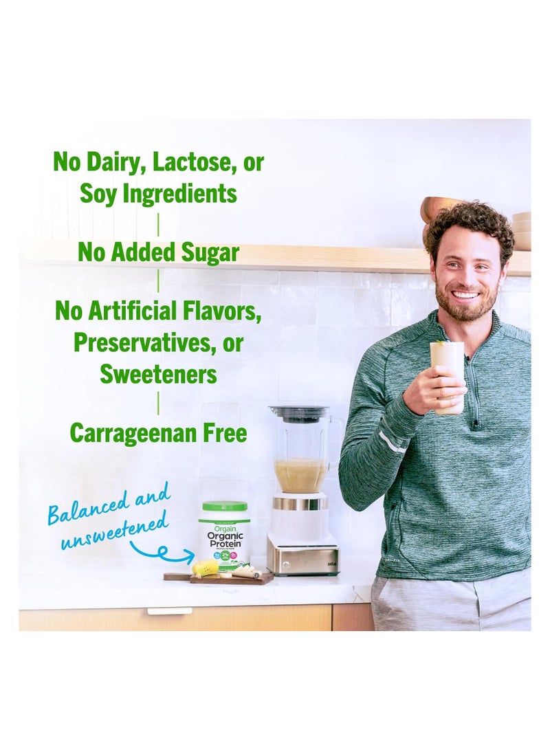 أورجين مسحوق بروتين نباتي عضوي من أورجين (طبيعي غير محلى، نباتي، 1.59 رطل / 720 جم) - Image 2