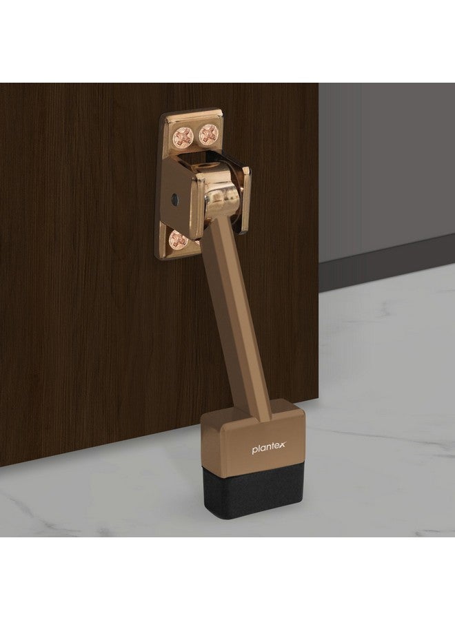 Plantex Gate Stopper for The Door with Rubber Grip 5-Inch Long Door Stopper for Wooden Door - (Rose Gold) - Image 1