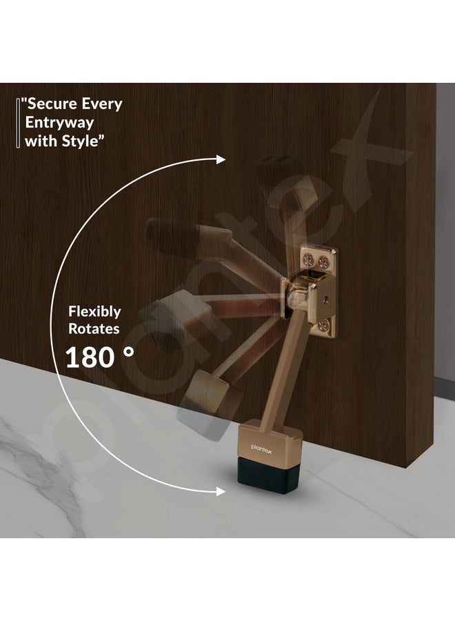 Plantex Gate Stopper for The Door with Rubber Grip 5-Inch Long Door Stopper for Wooden Door - (Rose Gold) - Image 4