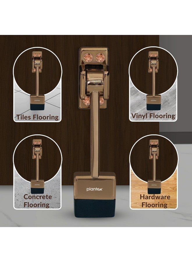 Plantex Gate Stopper for The Door with Rubber Grip 5-Inch Long Door Stopper for Wooden Door - (Rose Gold) - Image 2