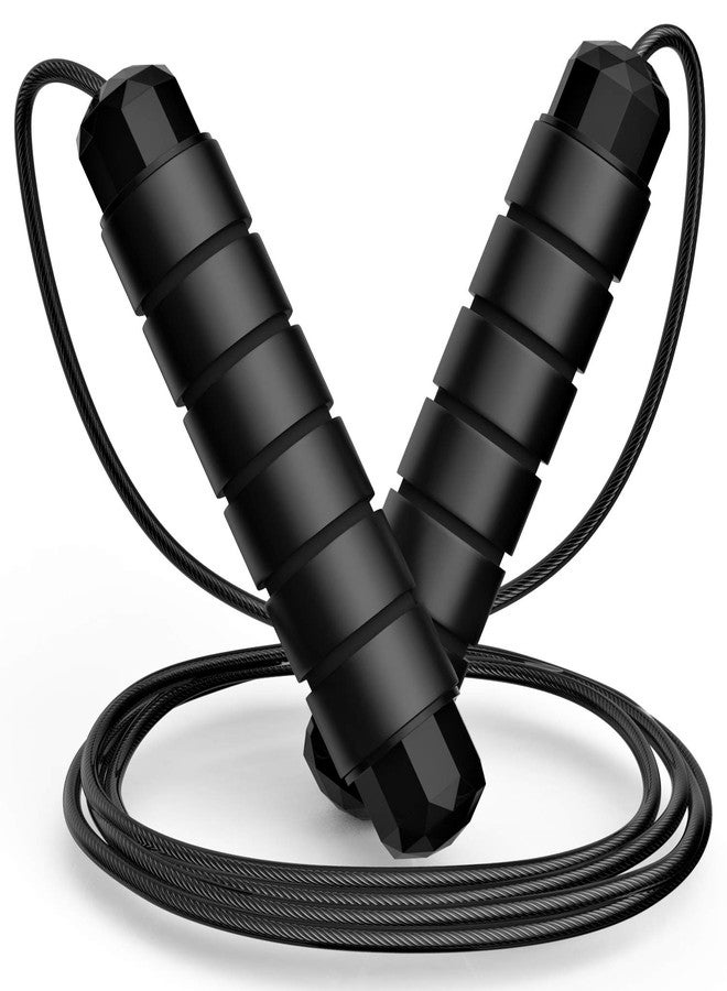 Loocio Jump Rope, Tangle-Free Rapid Speed Jumping Rope Cable with Ball Bearings for Women, Men, and Kids, Adjustable Steel Jump Rope Workout with Foam Handles for Fitness,1 Pck,Green - Image 1