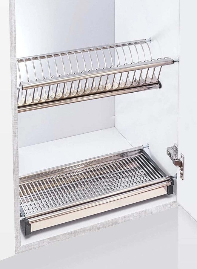 HYDERON Stainless Steel Dish Plate Rack Drainer | Fits Cabinet Width 600MM (60CM) x 10 Inch (Pack of 3 Pieces) | Space-Saving Draining Rack for Kitchen Cabinets and Countertops - Image 5