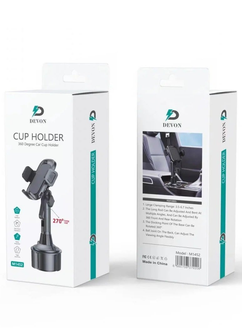Devon Car Cup Insert Phone Holder Universal Car Mount Stand for Daily Use Travel and Outdoor Driving Accessory - Image 2