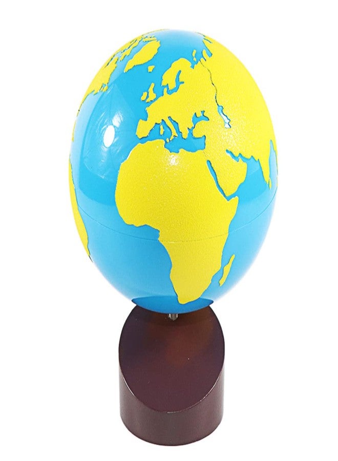 Gudong Montessori Geography Materials Globe of World Parts/Continents Preschool Early Educational Equipment Kids Culture Learning Toys Know World Globe (Yellow) - Image 5