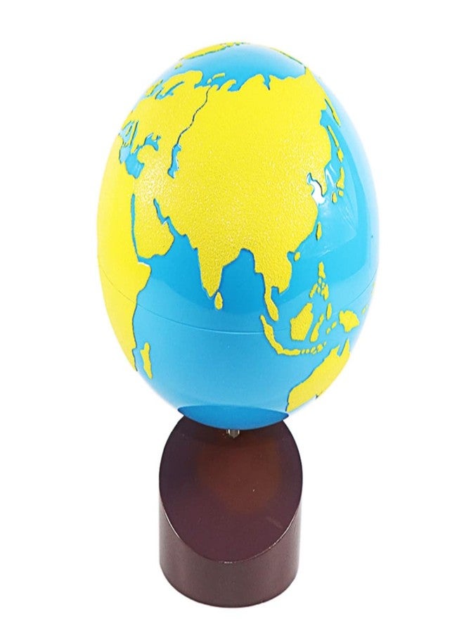 Gudong Montessori Geography Materials Globe of World Parts/Continents Preschool Early Educational Equipment Kids Culture Learning Toys Know World Globe (Yellow) - Image 1
