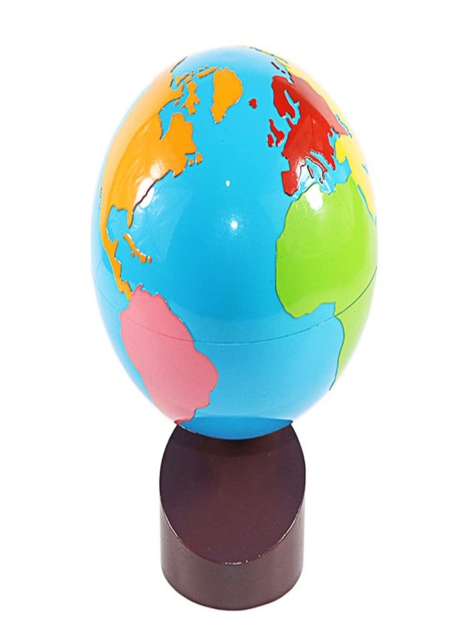 Gudong Montessori Geography Materials Globe of World Parts/Continents Preschool Early Educational Equipment Kids Culture Learning Toys Know World Globe (Yellow) - Image 4
