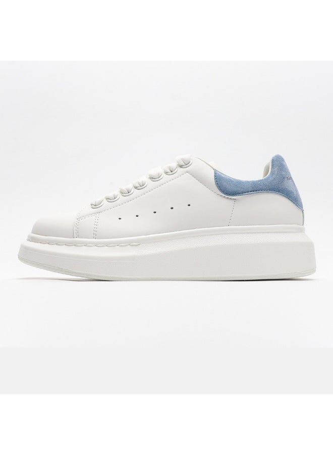 High-end Mcqueen White Sneakers For Women, Thick-soled Shoes With Hidden Height Increase, Versatile Platform Shoes, Men's Sports Shoes, Putian Shoes For Spring And Autumn