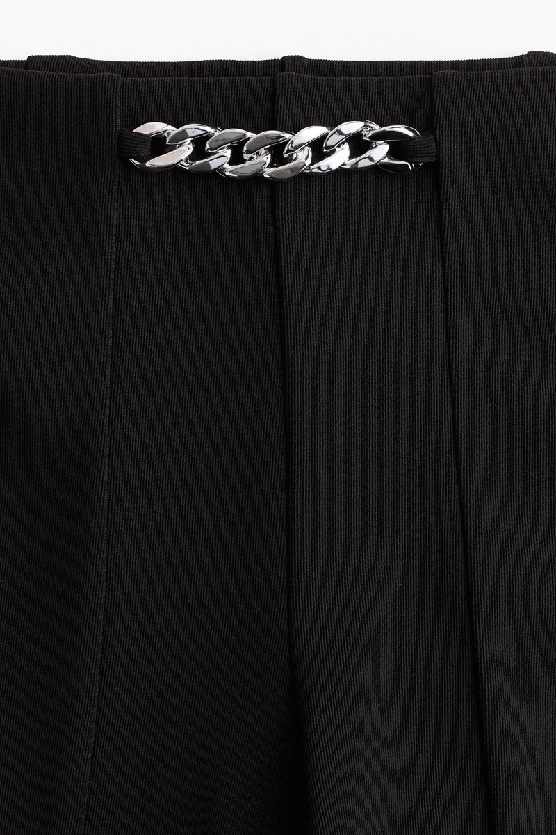 H&M Flared chain-detail trousers